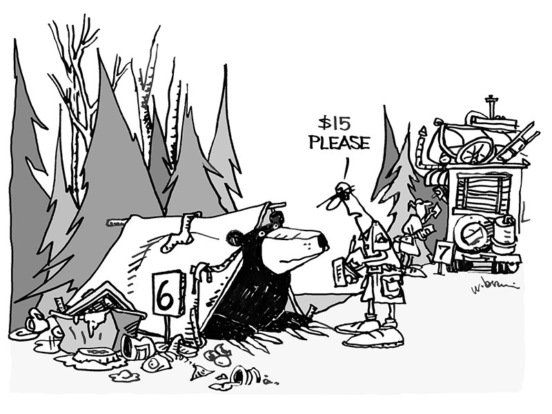 Powell River Peak cartoon