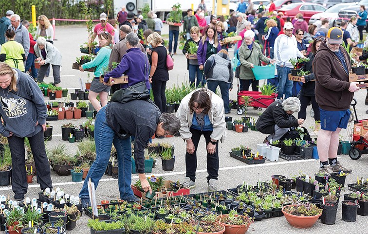 Hundreds of green thumbs look for the perfect addition to their garden on Sunday at UNBC during the annual David Douglas Botanical Garden Society Plant Sale. Citizen Photo by James Doyle
