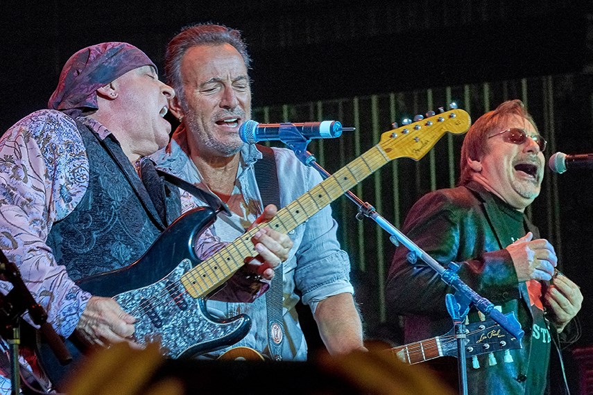 Steven Van Zandt, Bruce Springsteen and Southside Johnny performing at the Asbury Park Music And Film Festival in 2017.