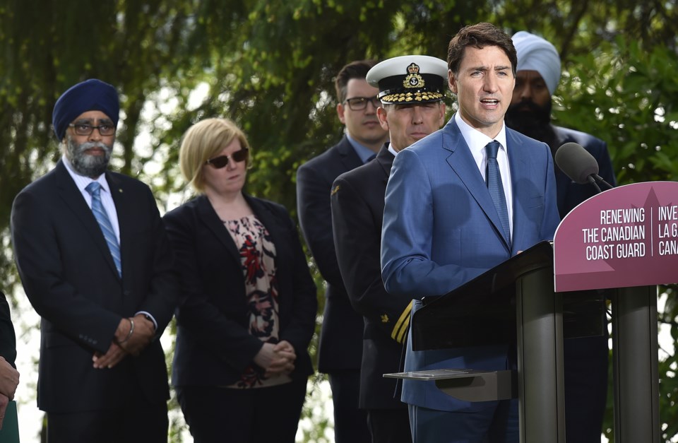 Flanked by several local Liberal MPs, Prime Minister Justin Trudeau said the shipbuilding project wi