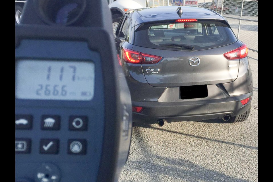 Coquitlam RCMP pull over a driver doing 117 km/hr rushing home to watch the final episode of the Game of Throne series in May, 2019. Soon, eticket technology will make these stops quicker for all parties.