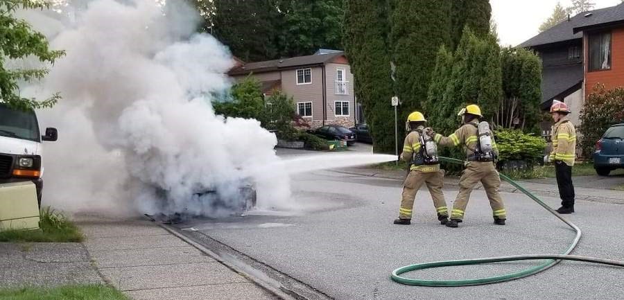 Police say Coquitlam car fire not suspicious_1