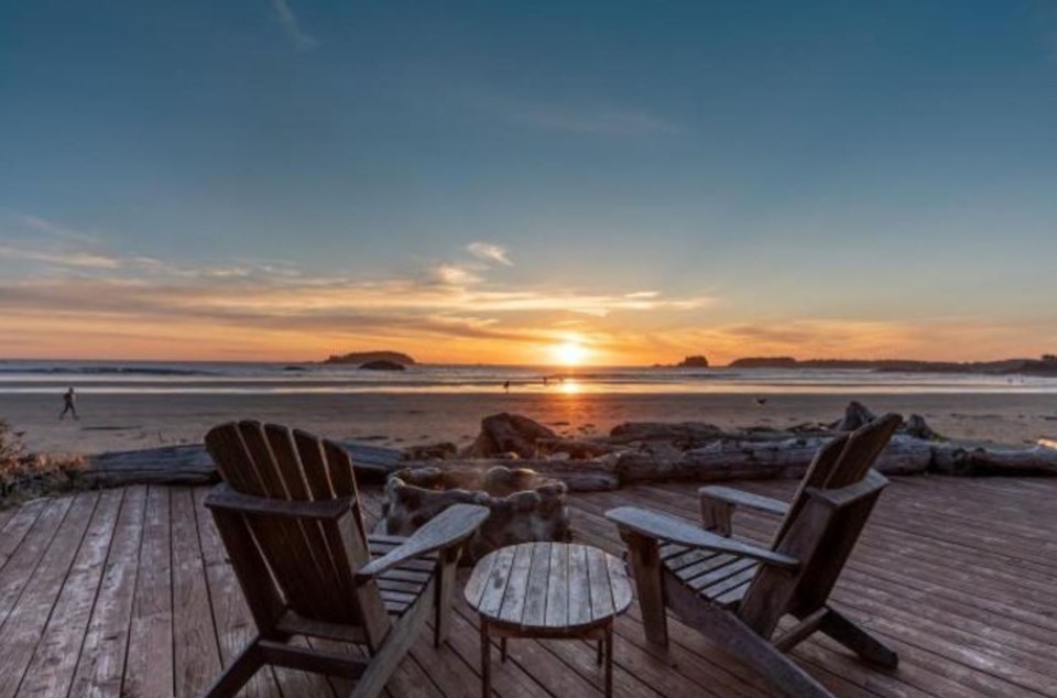 Tofino Chesterman Beach house firepit