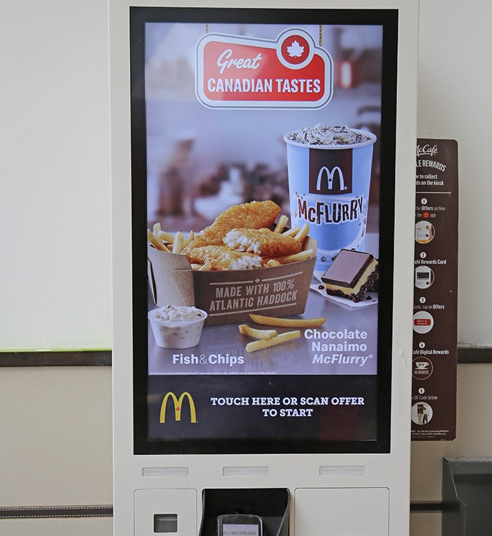 McDonald’s fish n’ chips, as advertised in their restaurant