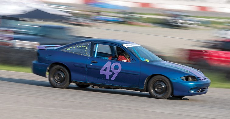 Becca Bennett races around PGARA Speedway Park on Saturday night during a time trial lap. Citizen Photo by James Doyle