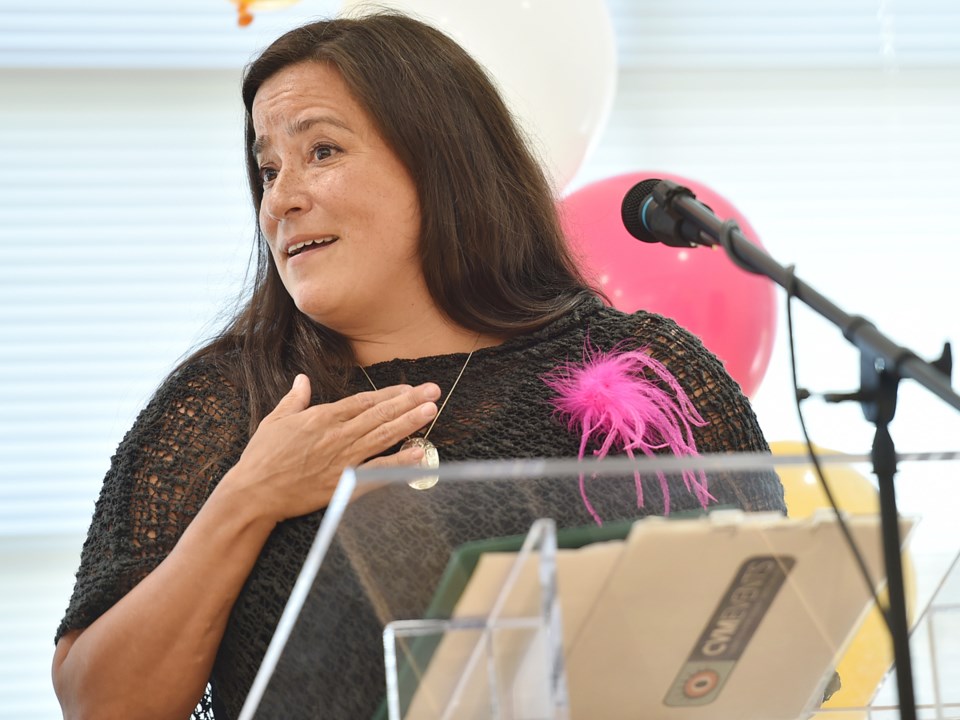 MP Jody Wilson-Raybould spoke at the May 22 opening celebration of Marpole Neighbourhood House. Phot