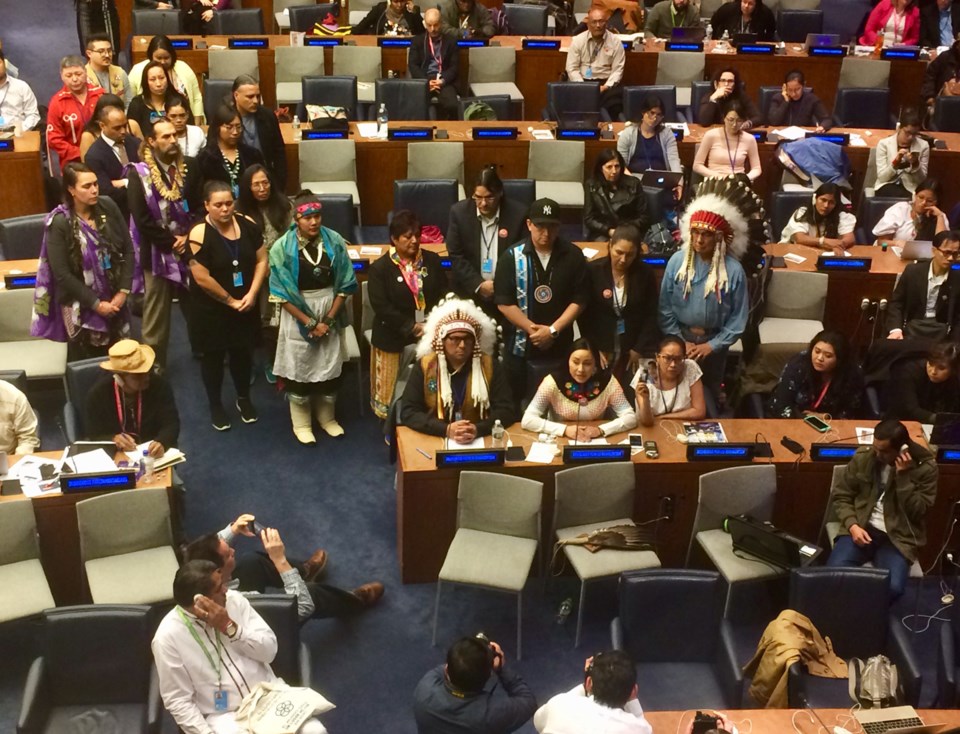 Jade Tootoosis addresses UN