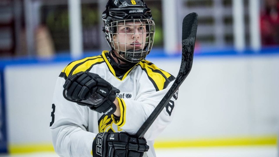 Victor Soderstrom directs traffic for Brynas in the SHL.