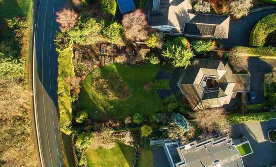 Hexagonal House of Light aerial shot