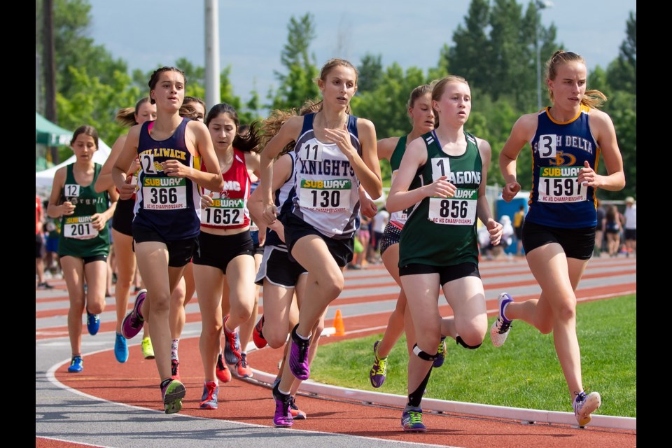 South Delta's Madelyn Bonikowsky capped her superb school year at the B.C. Secondary Schools Track and Field Championships in Kelowna, winning the junior girls 1,500 and 800 metre events. Back in November she won the provincial cross-country title.