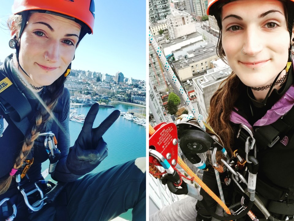 Window washer Sophi Rose: “I was into rock climbing before that. So, I was used to heights, and I ha