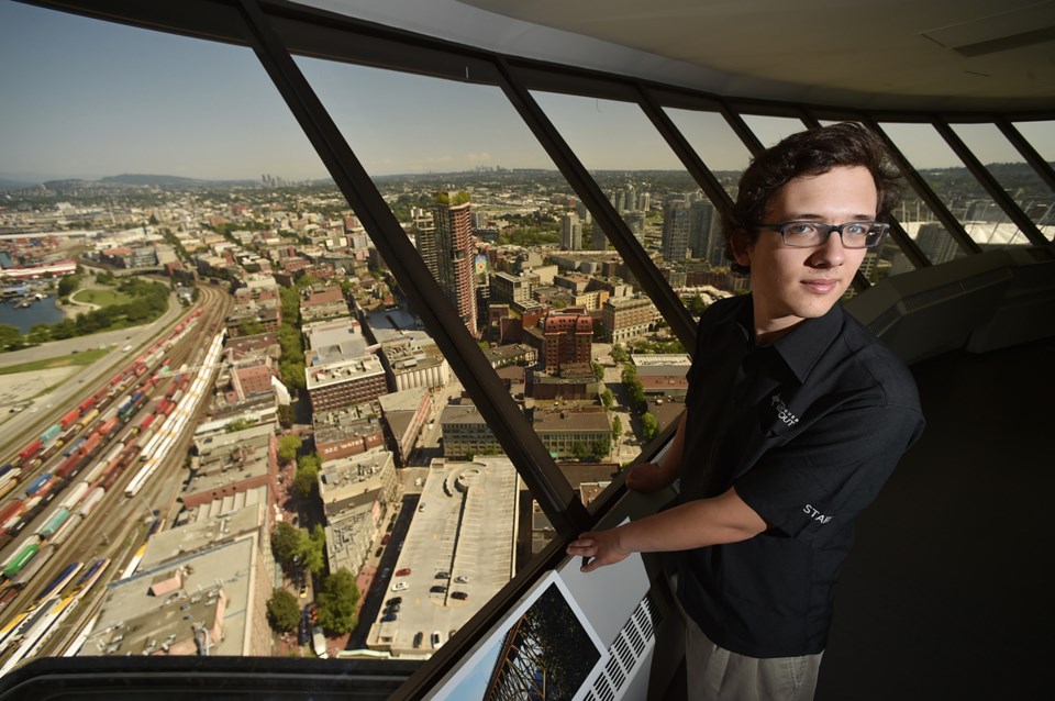 Jake McGrail is spending his summer atop Harbour Centre, working as a guest experience ambassador