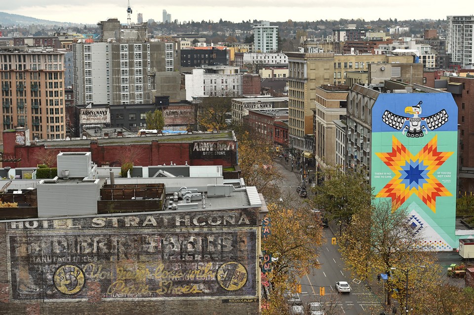 Looking east along East Hastings Street. Photo Dan Toulgoet