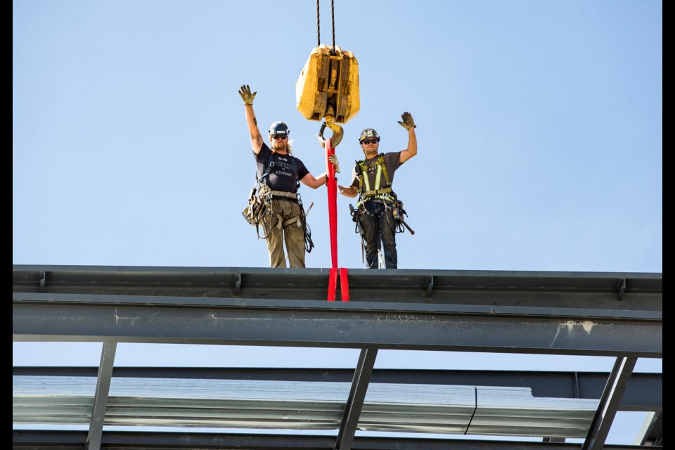 The structural building phase of Pier D was marked with a steel topping ceremony at Vancouver International Airport Tuesday. Photo: Submitted