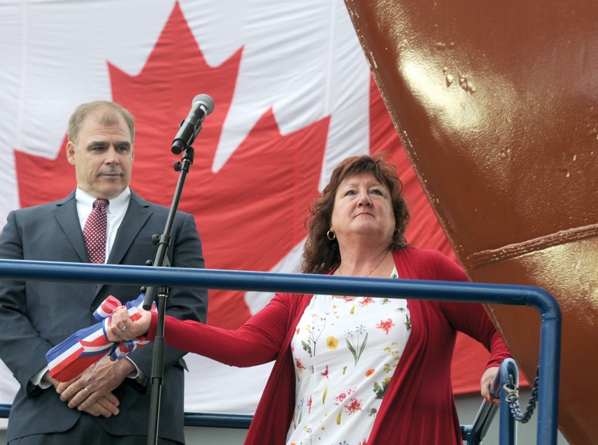 Coast Guard ship launch_1