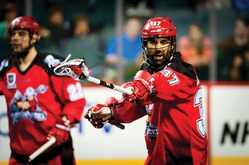 Ladner native and former Calgary Roughnecks standout Andrew McBride will be back on his hometown floor this week as a member of the Ladner Pioneers.