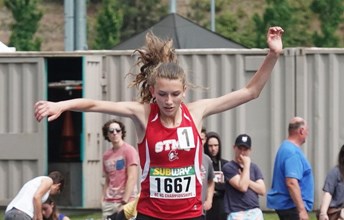 New Westminster native Kate Stewart Barnett captured the junior girls 1500m steeplechase and a silver in the 400m for her St. Thomas More Collegiate squad last week at the provincials.