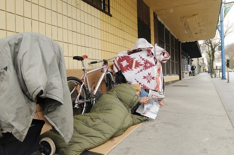 Homelessness has reached an all-time high in Vancouver, as results from this year’s homeless count revealed Wednesday. Photo Dan Toulgoet