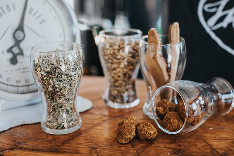 Howl Brewing’s Dan Van Netten uses blessed thistle, reishi mushroom and chaga mushroom in some of hi