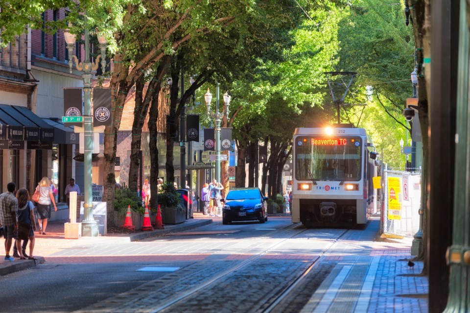 Portland is a transit-lover’s paradise with streets heavily emphasizing walking, transit and cycling