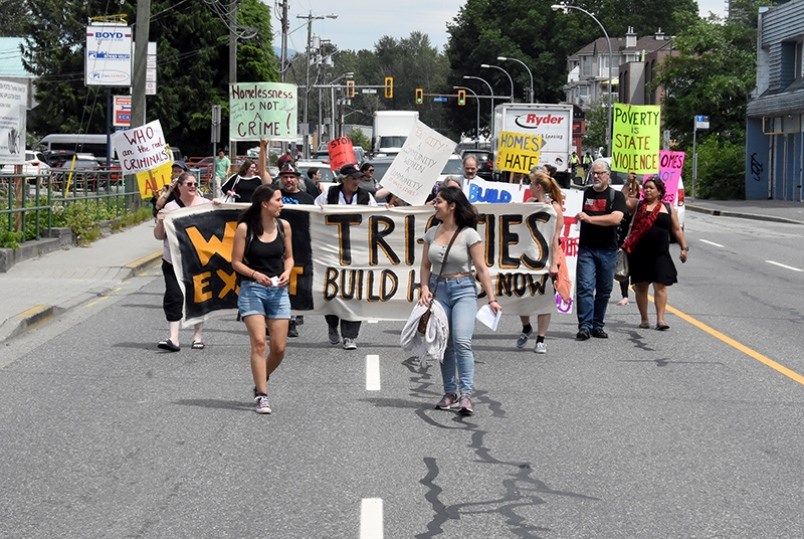 Homeless protest