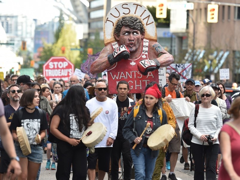 trudeau protest