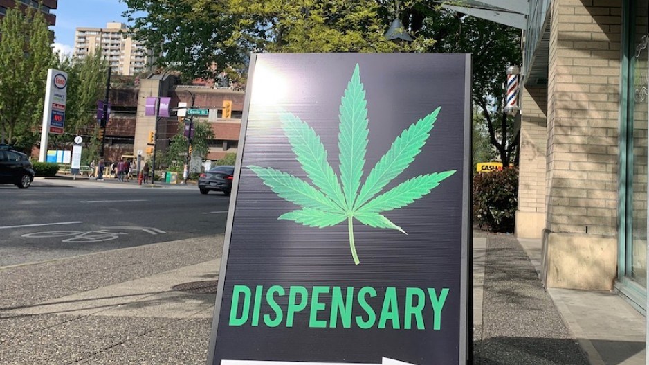 Vancouver dispensaries such as this one on Burrard Street continue to flourish despite not being pro