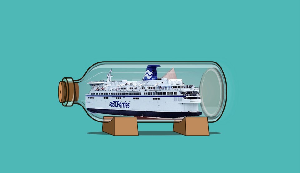B.C. Ferries had planned to allow boozin’ with their cruisin’ this month on a trial basis, but alas