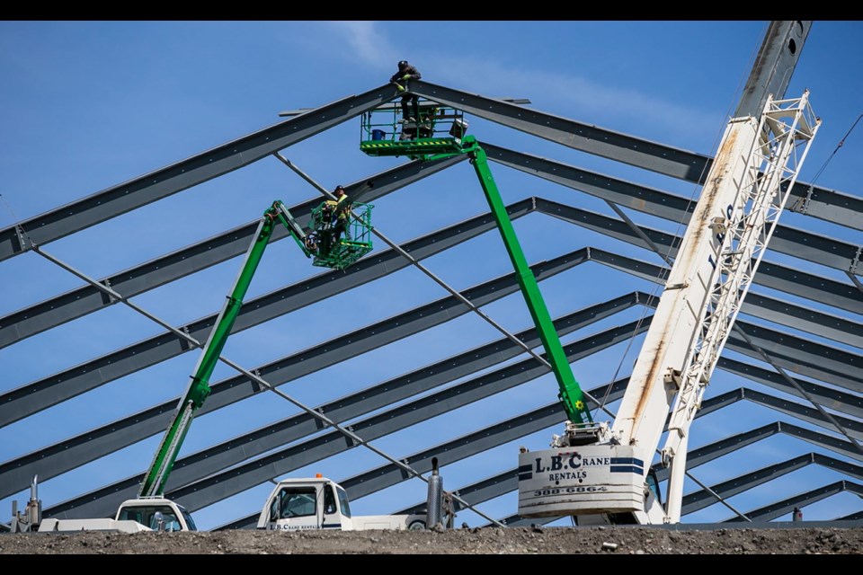 Pacific FC Training Facility construction under construction in Langford.