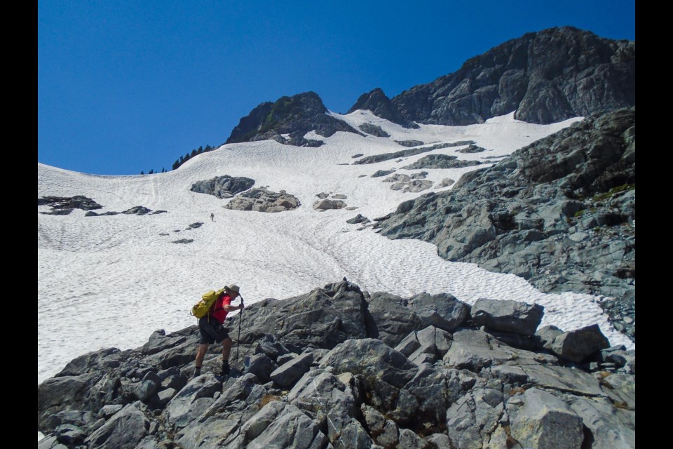 Chapman hiking in Golden Ears Park, an area he has mapped out extensively