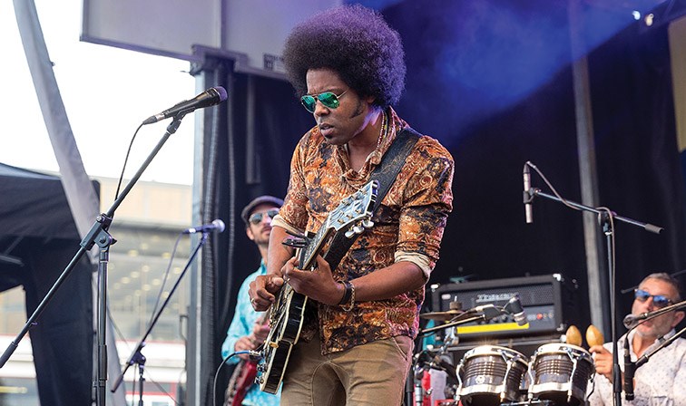Alex Cuba performs on Sunday evening at Canada Games Plaza as part of Heatwave 2019 Celebrate Cultures festivities. Citizen Photo by James Doyle