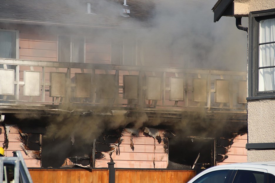 A home in the Queensborough neighbourhood of New Westminster sustained major damage due to a morning fire. SHANE MACKICHAN PHOTO