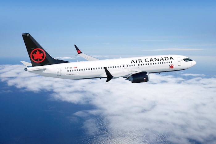Air Canada flies Boeing 737 Max 8 (Photo via Air Canada)