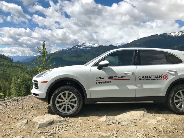 The Porsche Off-Road Experience takes drivers into the Whistler backcountry to experience the Cayenne S in a whole new way. photo Andy Prest, North Shore News