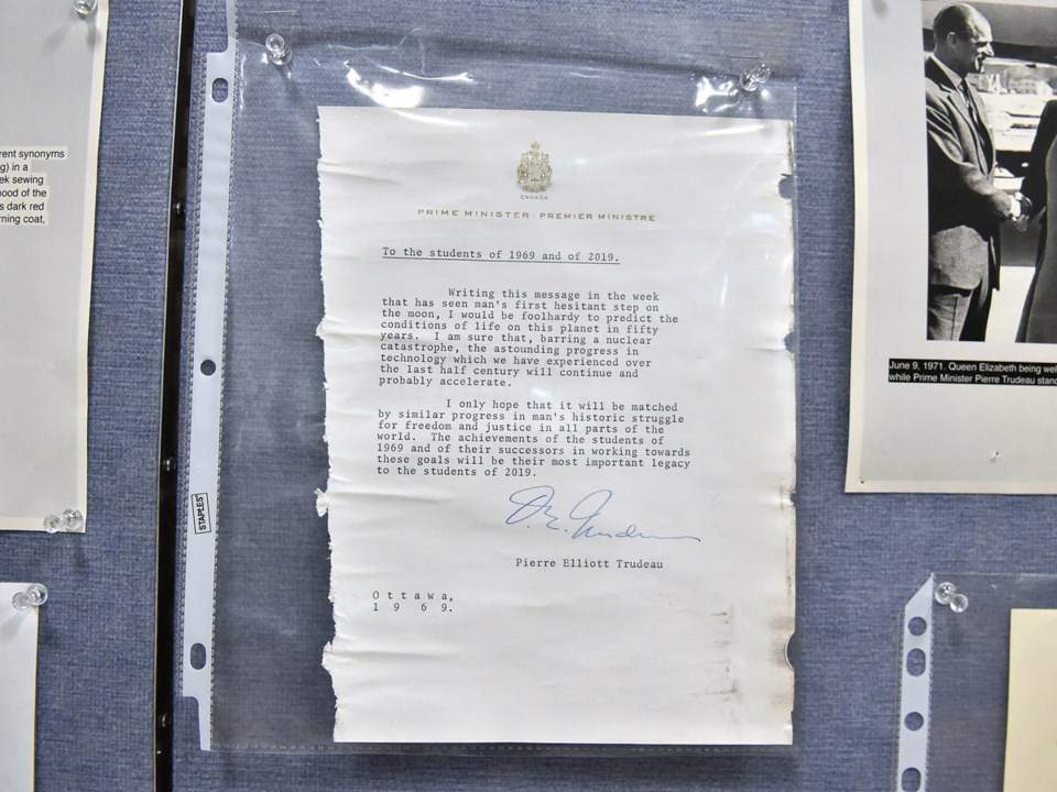 The time capsule included a letter from then-Prime Minister Pierre Trudeau. Photo Dan Toulgoet