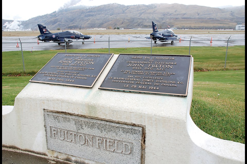 Fulton Field at Kamloops Airport is named after Second World War pilot John Fulton.