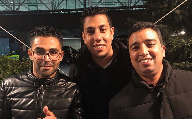 Left to right: Yahya, Zakaria and Abdou, Moroccan immigrants who now work as chefs at the Westin Res