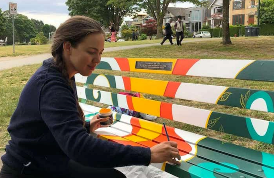 Painted bench Vancouver