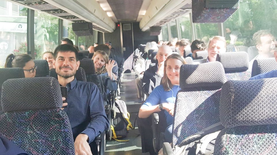 Commuters aboard the express bus enjoy shorter transit times Barrera told council recently.