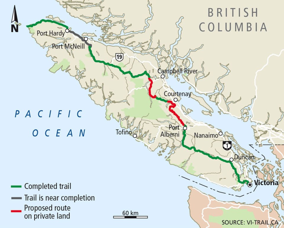 Map Vancouver Island Trail
