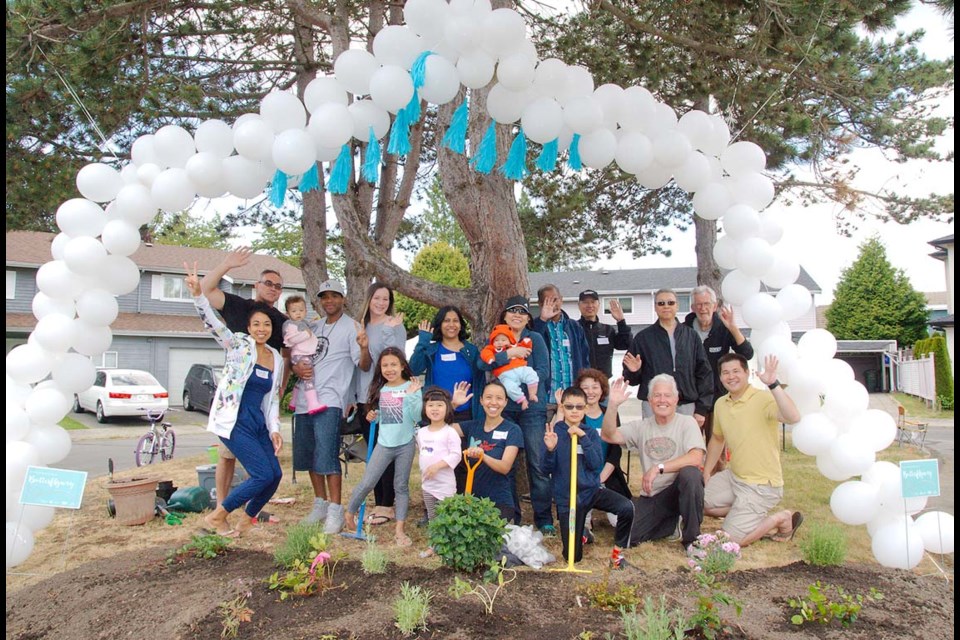 The Burton Avenue neighbours got together for a Butterflyway Garden project. Photo submitted