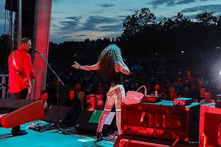 The Darby Mills Project entertains in Port Coquitlam on Canada Day.