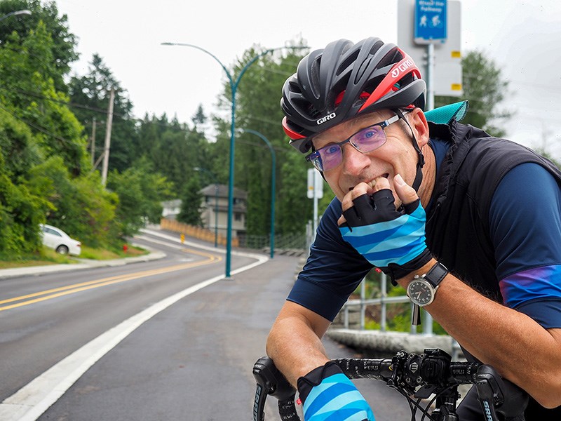 The steep grades of Gatensbury may be safer and smoother for cyclists after a $4.627-million project to improve safety and add a multi-use path, but the climb still strikes fear into intrepid journalist Mario Bartel.