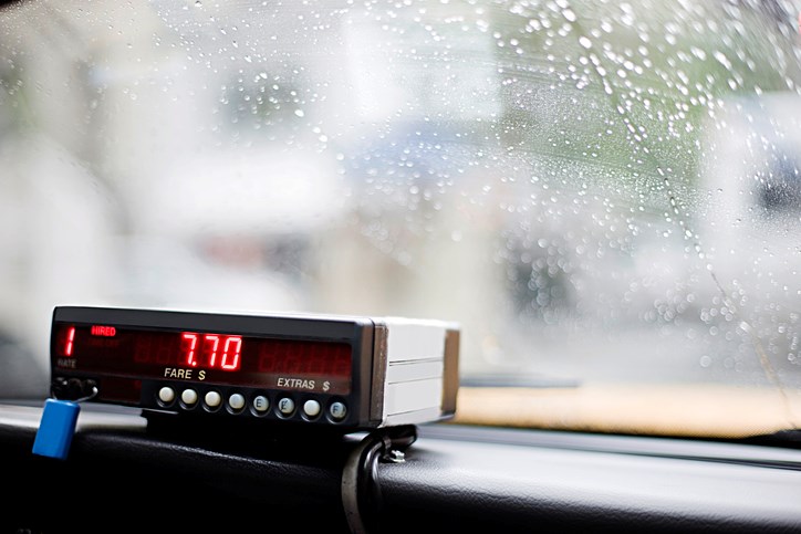 Taxi fare meter