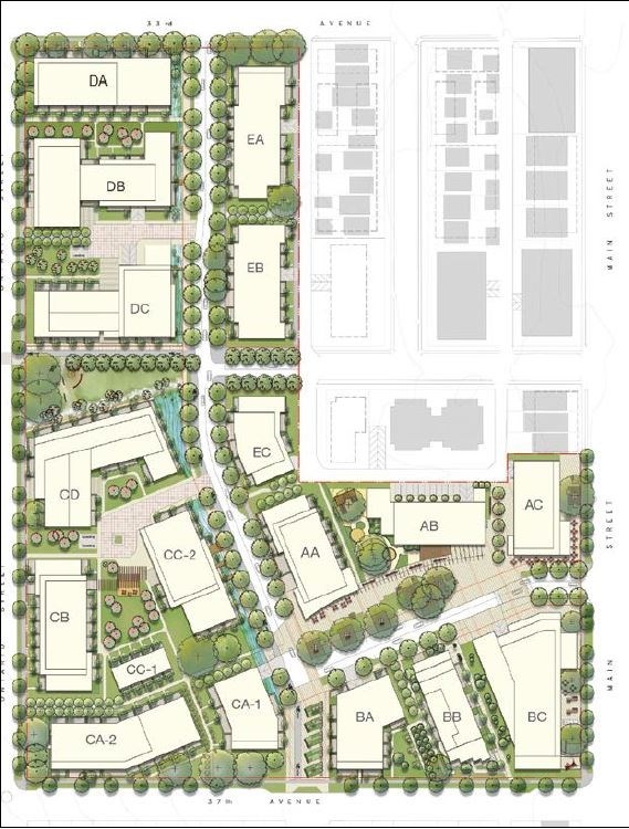 A six-storey mixed-use building is planned for 150 East 36th Ave. on Holborn Holdings’ 15-acre Littl