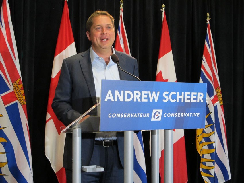 Conservative leader Andrew Scheer was in Delta Thursday night to kick off the campaign for Delta candidate Tanya Corbet and also their B.C. campaign.