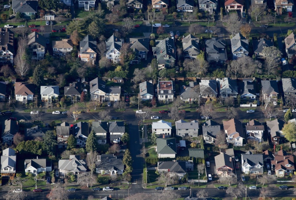 Aerial photo Victoria residential houses