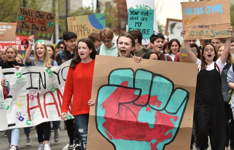 Hundreds of students from across the Lower Mainland took to the streets of downtown Vancouver May 3,