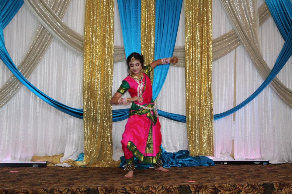 Riya KC performing the Bharatanatyam (a dance) for her talent component. Photo submitted