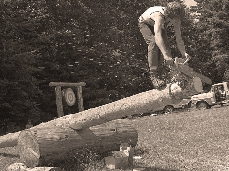 Logger sports in Powell River in 1975